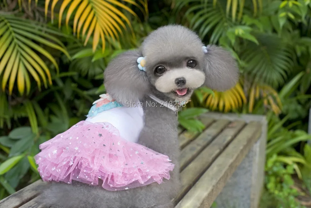 

New Cute Summer Rose Heart Decor Pet Dogs Dress Free Shipping By China Post dress for dog
