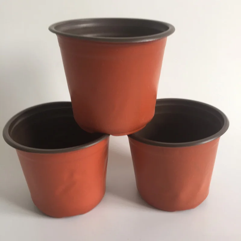 D14xH12.5CM 100PCS/LOT Plastic Nursery Pots Small Pot Plastic Flower