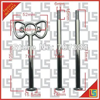 

100sets/ bag Butterfly 3 tiers silver cake stand fittings (cake stand centre handles)