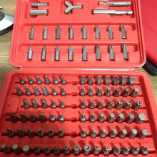 100 шт. хром-ванадиевая отвертка для безопасности, безвредный шестигранный набор Бит Torx, набор защитных бит, метрический и Sae, защищенный от вскрытия, шестигранный ключ