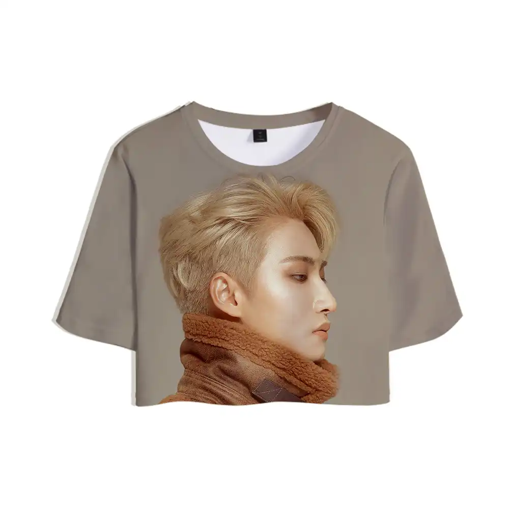 Nowy Ateez 3D seksowny brzuch z krótkim rękawem T shirt 2019 AliExpress 3 sztukpartia letna koszulka topy kobiety bez