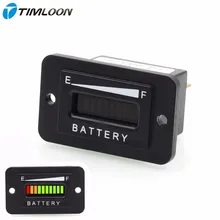 10 сегментный светодиодный индикатор 12 В 24 в 36 в 48 в 72 В индикатор батареи Калибр кулонметр для гольф-кары, яхты, RV, мотоцикла, вилочного погрузчика и т. Д