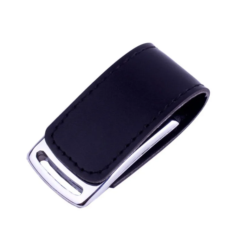 JASTER Подарочный кожаный металлический флеш-накопитель 4GB 8GB 16GB 32GB 64GB Udisk USB 2,0 usb флеш-накопитель карта памяти - Цвет: Black