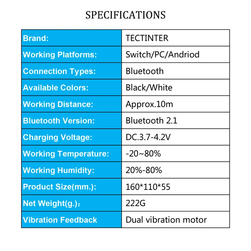 Беспроводной игровой контроллер Bluetooth Joypad для пульта ДУ, консоль NS, геймпад Pro, джойстик для телефона Android/ПК, контроллер