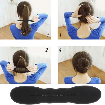 

Small/Large Magic Bun Lady's Hair Styling Braid Holder Sponge Clip 16/22cm