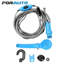 Автомобильная мойка FORAUTO, портативная мойка для душа, для автомобиля, для улицы, для кемпинга, для путешествий, инструмент для чистки душа, DC 12 В, с прикуривателем