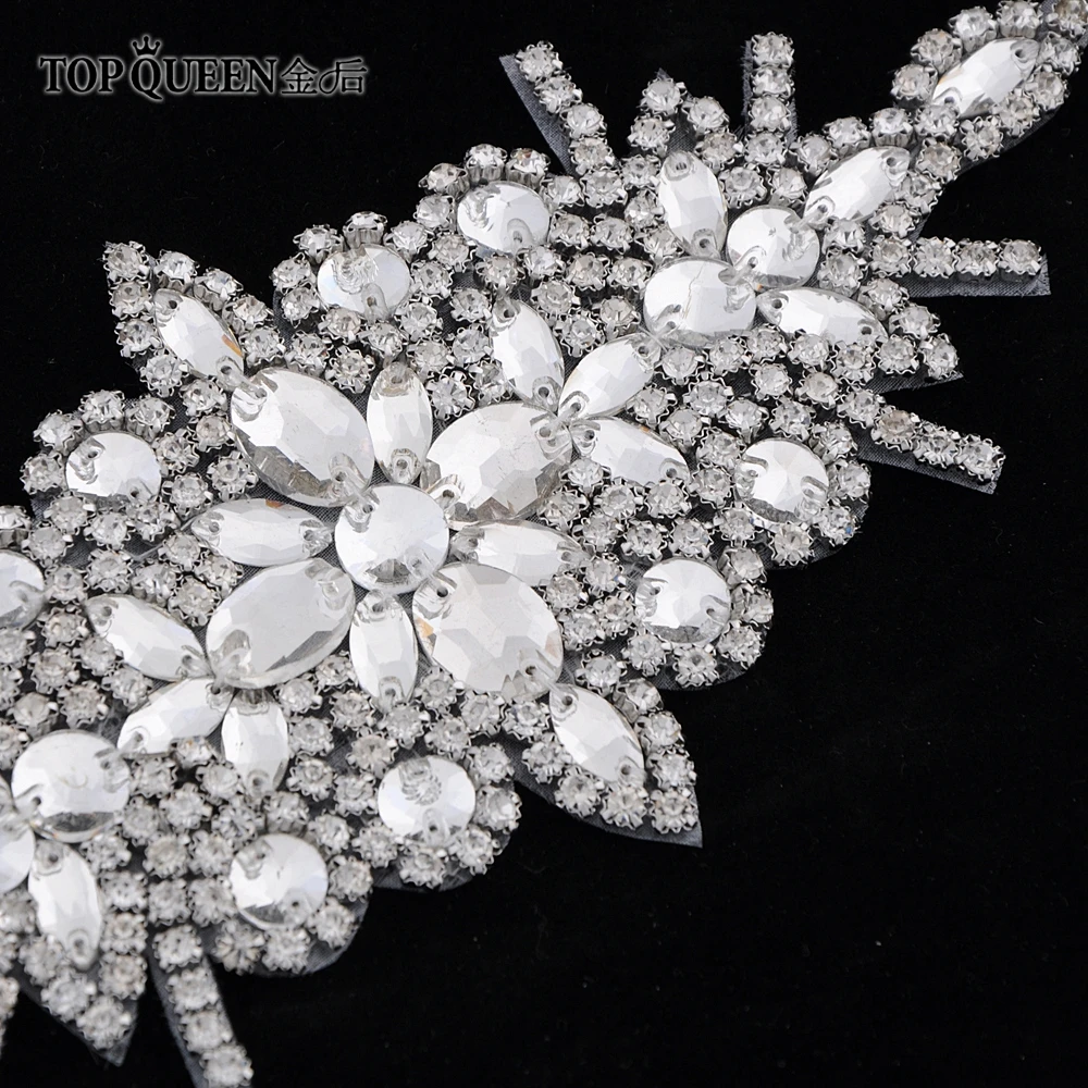TOPQUEEN S01 cheap designer belts Rhinestone Bridal Belt Waistband Dress Belt Wedding Accessories Bridal Sash For 15 colour