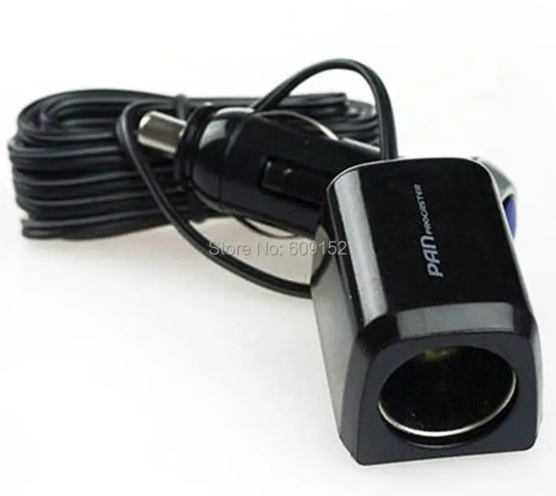

Japan High quality 1 way /port Car Van Truck 3m cable Cigarette Extension Socket Splitter Lighter Power extender Charger Adapter