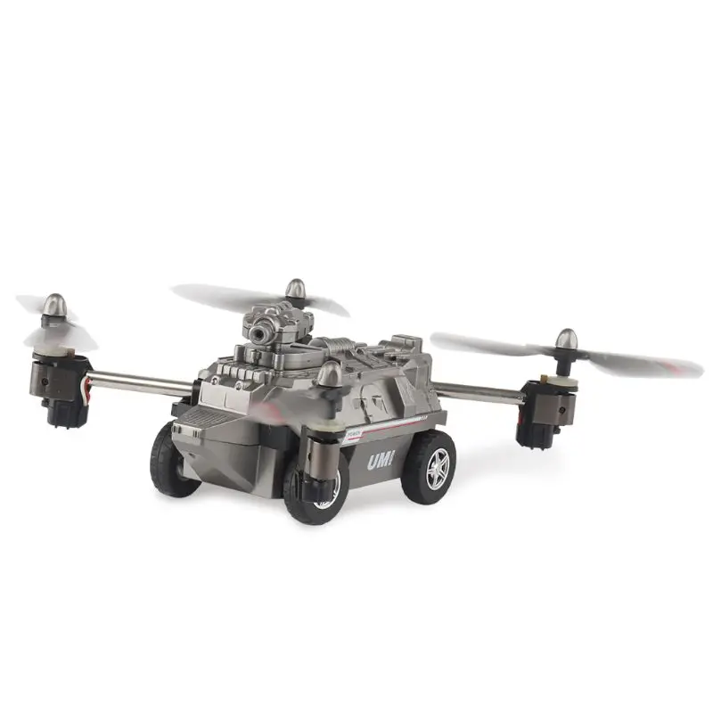

1Set FY330 2 In 1 Air and Land Mode 0.2MP 720P WIFI FPV Military Helicopter Drone Tank Car Toys 2.4G 4CH RC Quadcopter