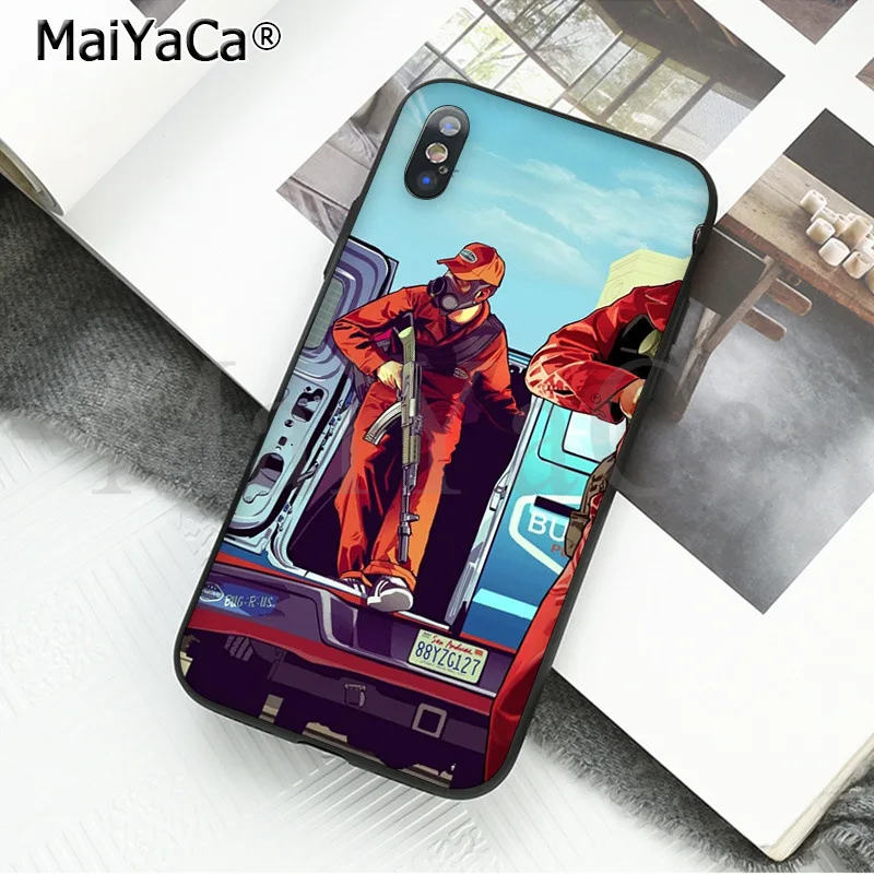 MaiYaCa rockstar gta 5 Grand Theft новое поступление черный чехол для телефона для Apple iPhone 8 7 6 6S Plus X XS MAX 5 5S SE XR - Цвет: A9