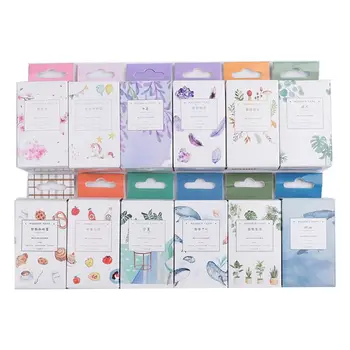 

4Pcs DIY Pocket Book Tape Colorful Series Foundation 4 Volume Boxed Diary Sticker Paint Washi Tape 12 Random