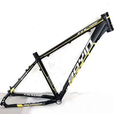 27,5 дюймов mtb алюминиевая рама для велосипеда Рама для горного велосипеда bicicletas горный велосипед 27," сплав рамы для 1800 г - Цвет: 27.5x17 black yellow