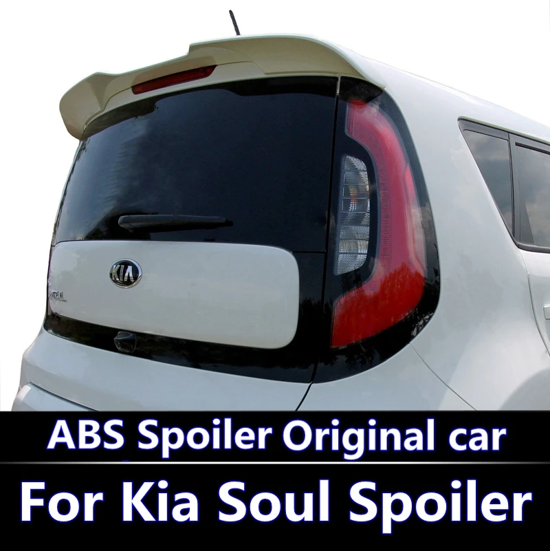 For Kia Soul 2016-2018 Spoiler ABS Material Car Rear Wing Primer Color Rear Spoiler For KIA SOUL Spoiler 2018 NEW SOUL spoiler