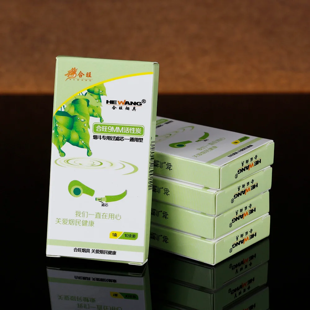 

New 50 pcs Smoking Filters 9mm Activated Carbon Filters Disposable Smoking Pipe Filters Paper Box Tobacco Pipe Filters