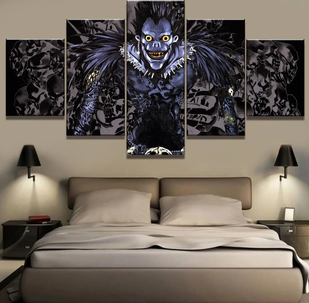 

5 Piece HD Print Large Death Note Anime Poster Modern Decorative Paintings on Canvas Wall Art for Home Decorations Wall Decor