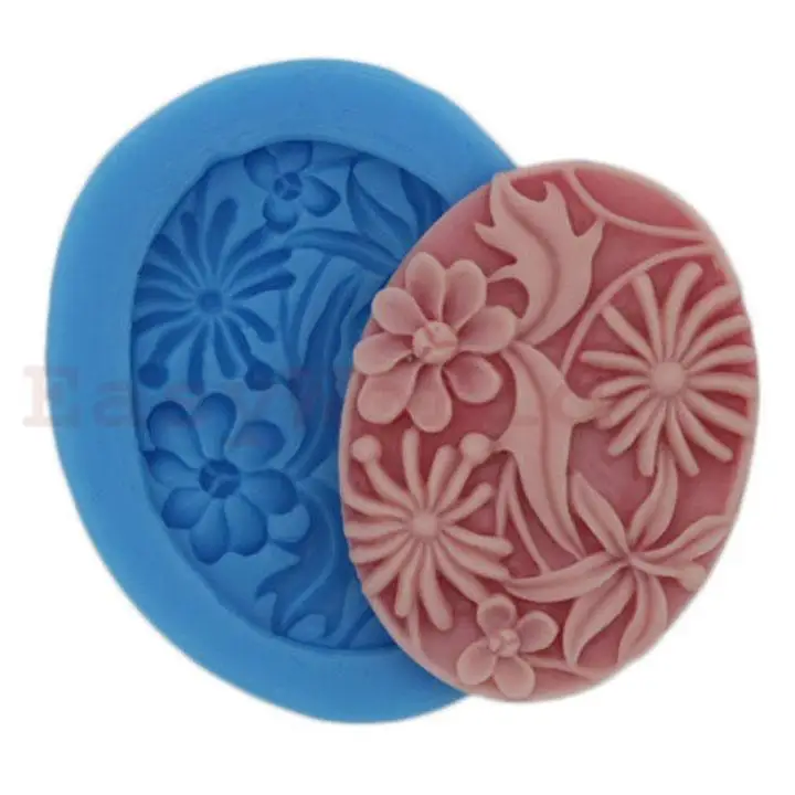 Flower Cabochon Cameo Silicone Mold Silicon Mould For Polymer Clay