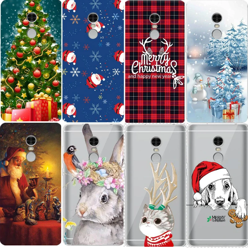 Beste Kerst Kerstman Geschilderd Crystal Clear Cases voor Xiaomi Redmi 4X Note 4X3 3 s Pro Note 5A case Coque