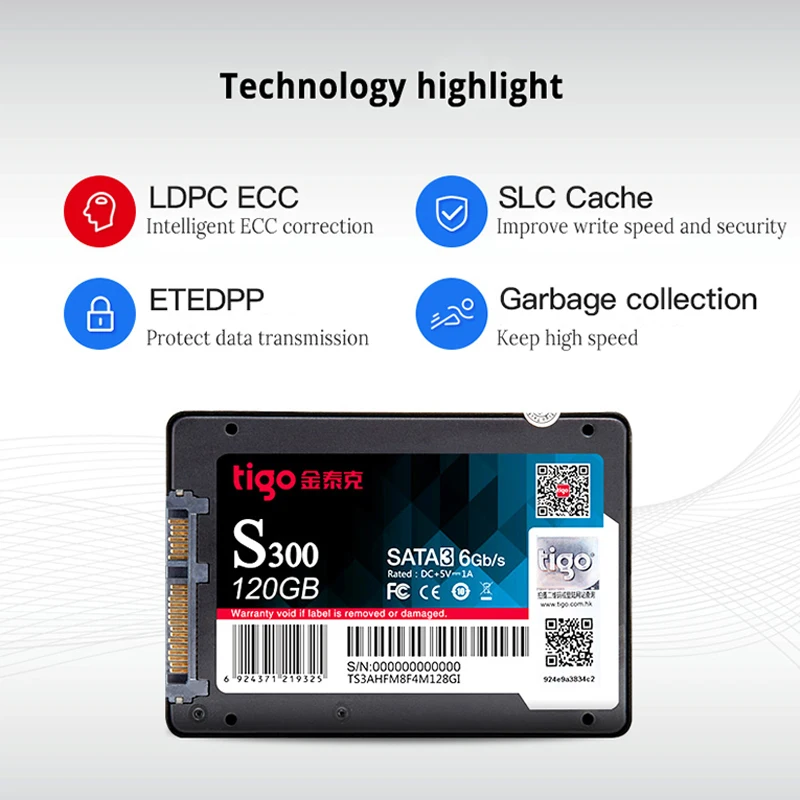 Tigo SSD 480 GB HDD 2 5 дюйма SATA3 Внутренний твердотельный накопитель для настольных ПК