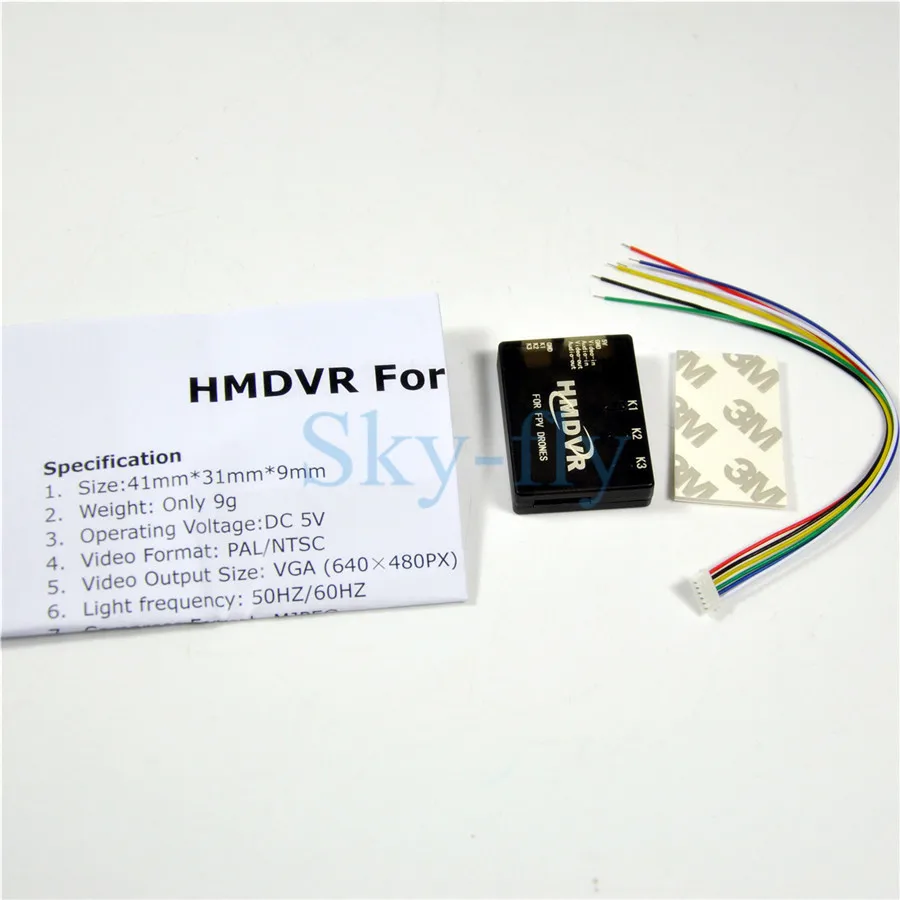 Sky fly HMDVR Mini DVR 30fps Аудио видеорегистратор для FPV гоночного мультикоптера
