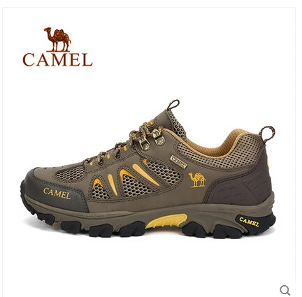 2016 Camel Outdoor Men's Hiking Shoes Breathable Mesh Leather Sneaker Male Durable Sport Walking Shoes A612303525