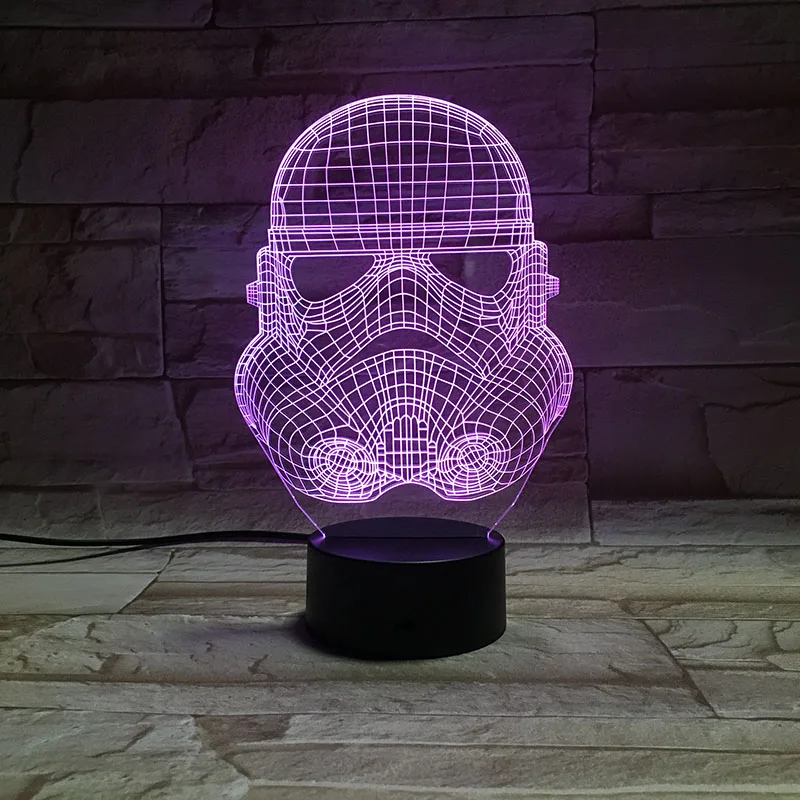 Светодиодный ночсветильник 3d Звездные войны декоративный Штурмовик для детской