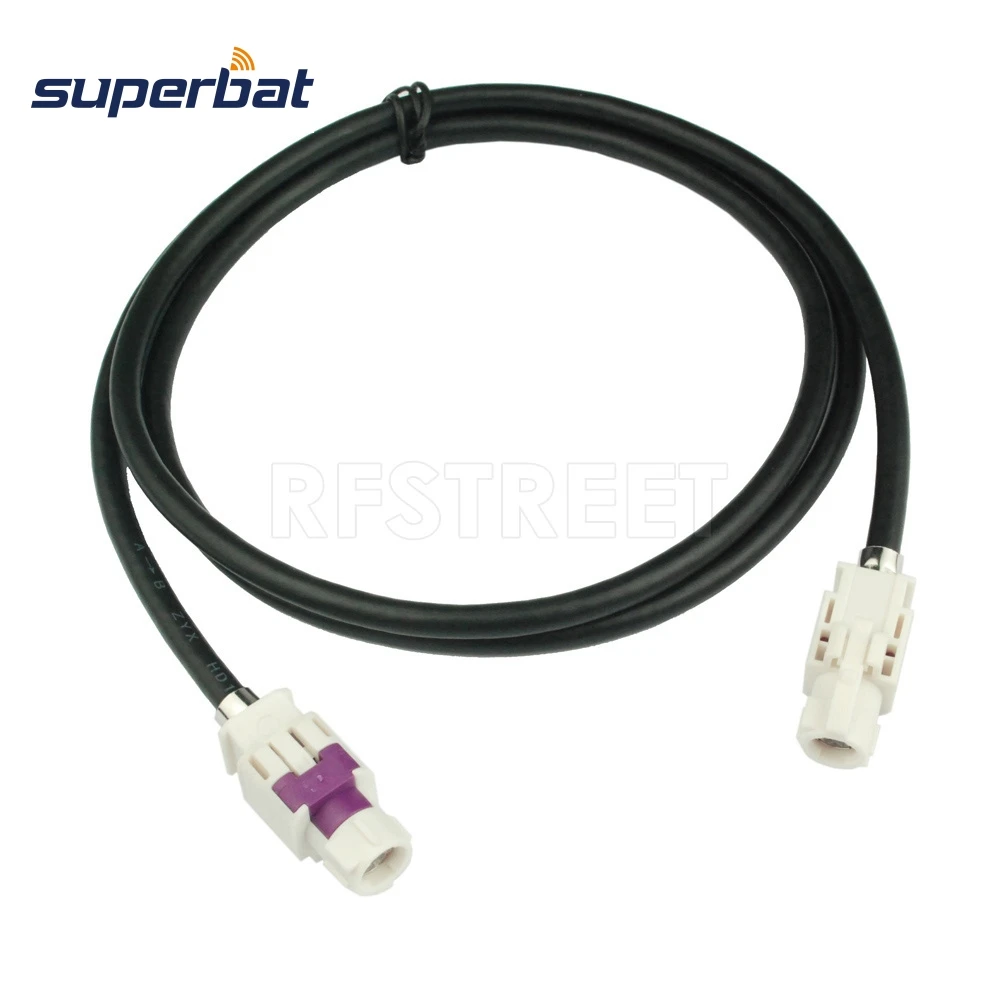 Superbat 6 шт. Высокоскоростная передача автомобиля FAKRA HSD B белый LVDS 3m экранированный