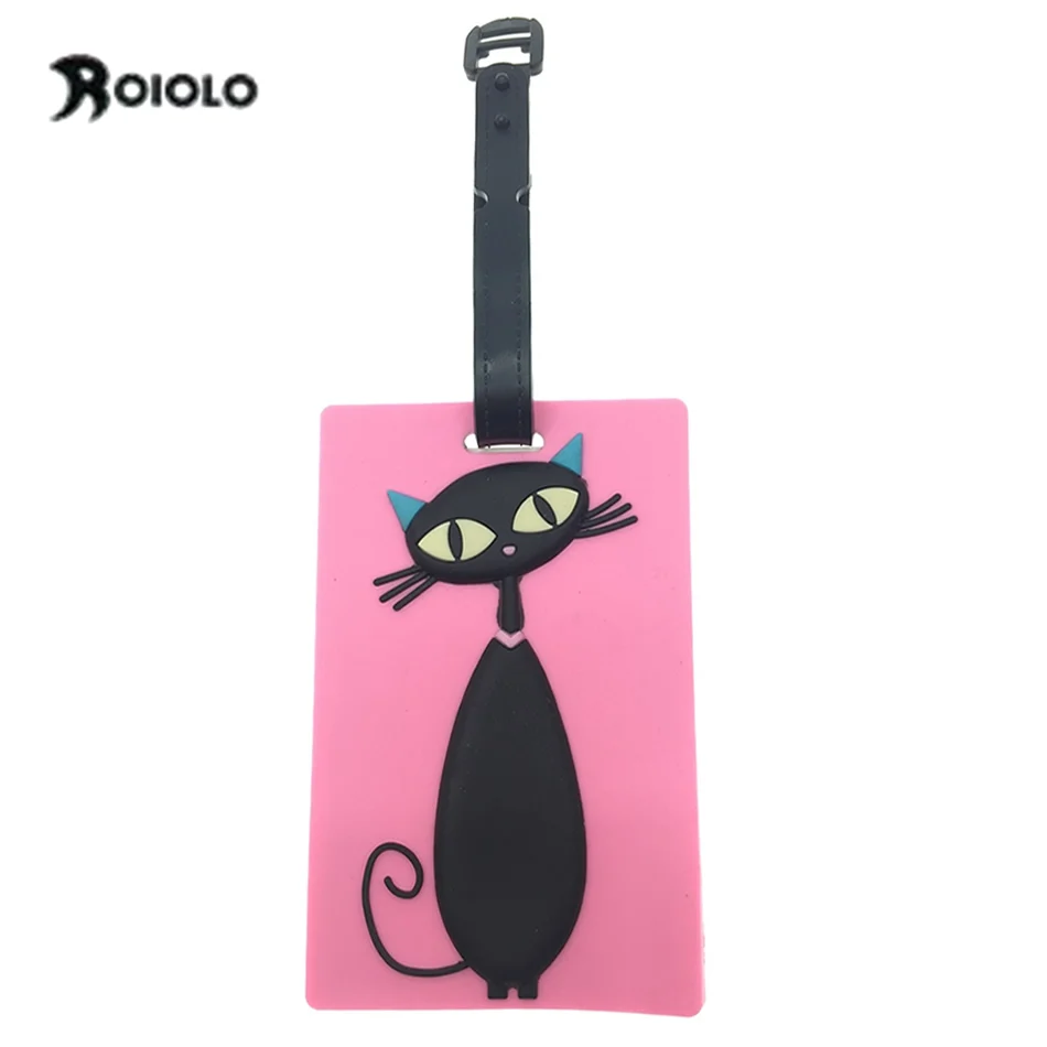 Ярлык для багажа Kawaii Cat чехлы Креативные аксессуары держатель ID адреса чемодана