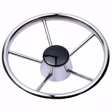 boat accessories marine 11” Boat Stainless Steel 5 Spokes Steering Wheel 280mm Dia for Marine Yacht