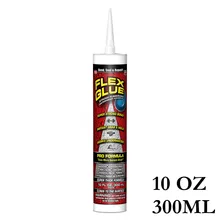 

Flex Glue Tape Strong Rubberized Waterproof Adhesive Super Thick Pro Formula White 10oz 300ml