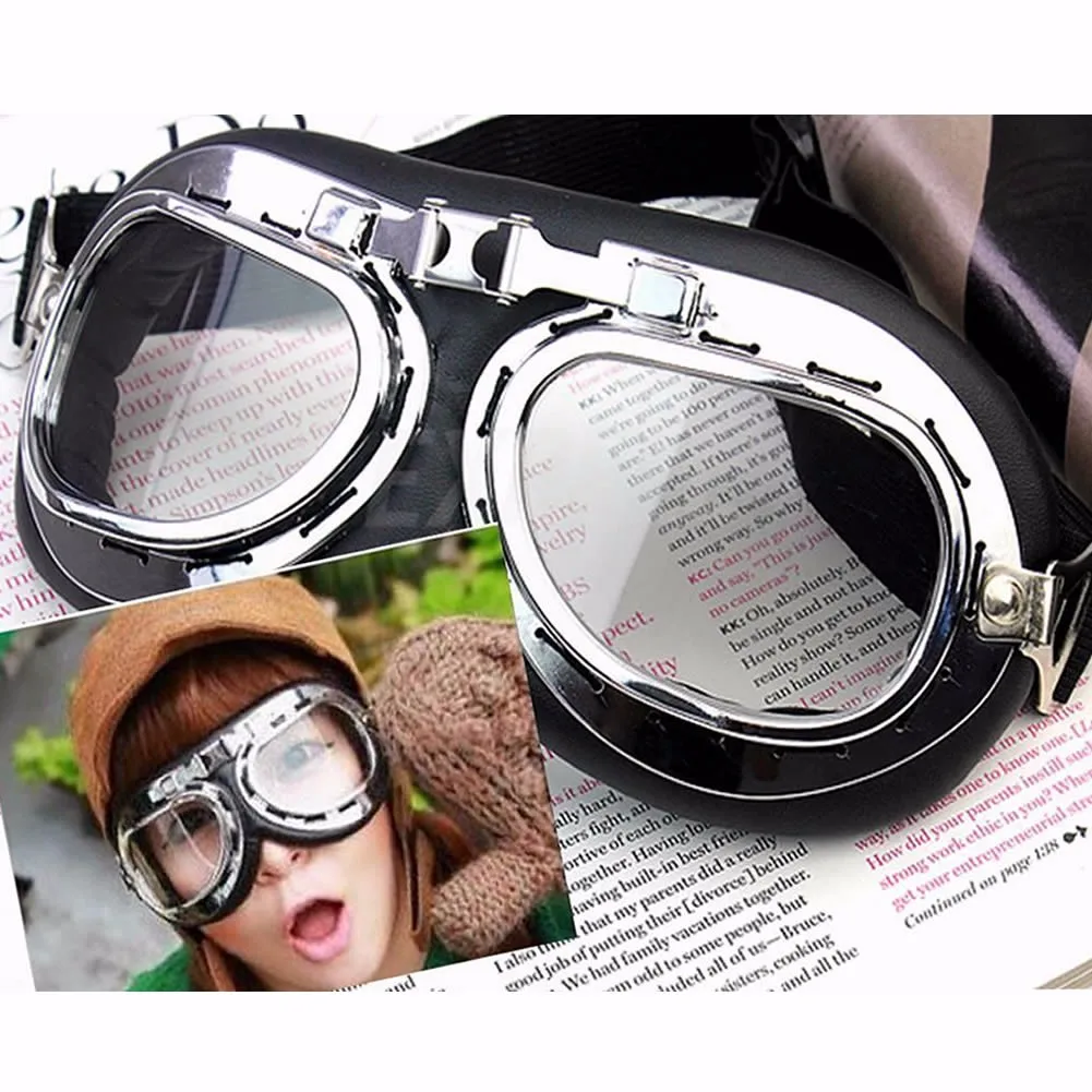 

1Pc Motorcycle Scooter ATV Driving Goggles Eyewear Glasses Clear Lens