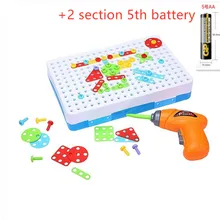 Детские игрушечные дрели образовательных головоломки DIY Строительство игрушки электродрель винты собрались претендует Творческий игрушечный набор для мальчиков