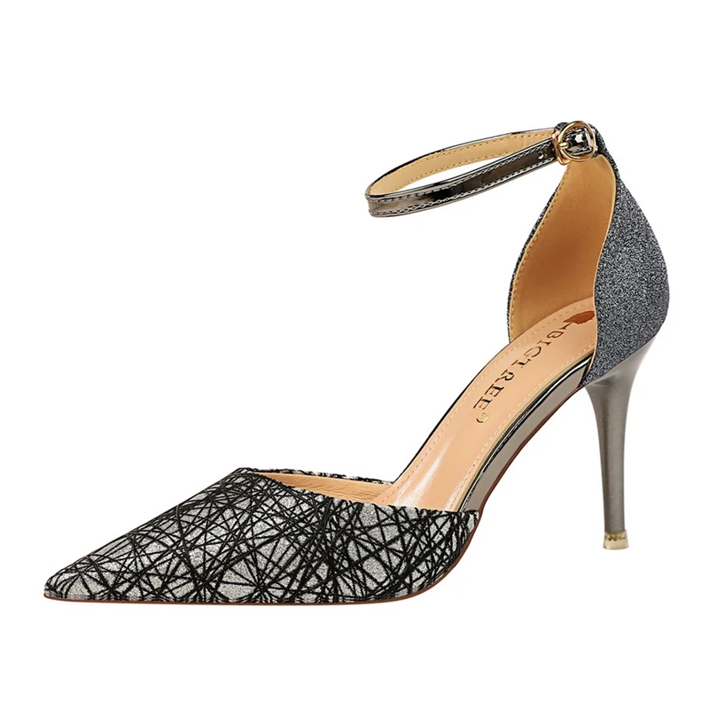 ANMAIRON 2019 Basic Super High Thin Heels Women Heels Pointed Toe Party Buckle Strap Women Sexy Solid Shoes Size 34-40 LY1814 ANMAIRON 2019 Basic Super High Thin Heels Women Heels Pointed Toe Party Buckle Strap Women Sexy Solid Shoes Size 34-40 LY1814