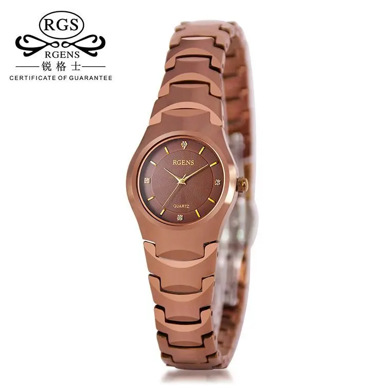 Роскошные золотые мужские наручные часы водонепроницаемые деловые мужские часы Вольфрамовая сталь кварцевые часы с календарем Мужские часы RGENS официальный бренд