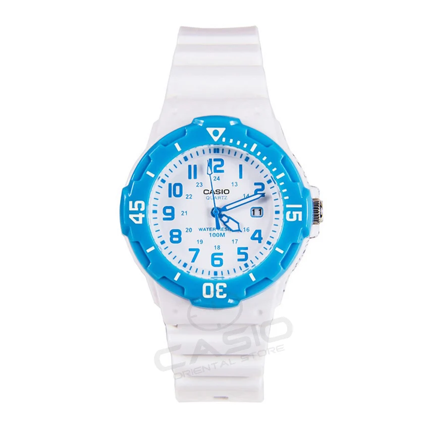 Часы CASIO с силиконовым ремешком, спортивные часы с датой, женские часы для влюбленных пар, водонепроницаемые часы, подарок, женские настольные часы, LRW-200H - Цвет: LRW-200H-2B
