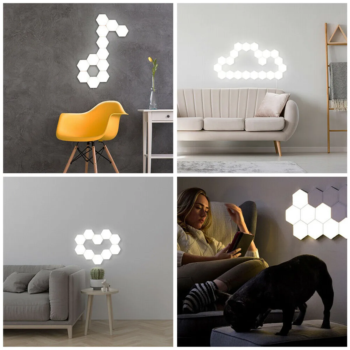 

Becornce 3pcs/5pcs/10pcs Quantum Lamp Led Hexagonal Lamps Night Light Modular Touch Sensitive Lighting Wall Lampara Decoration