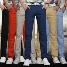 Новые модные брендовые Хлопковые Штаны Панталоны Для мужчин летние штаны для повседневной носки мужские Бизнес Брюки для девочек 9 Цвета