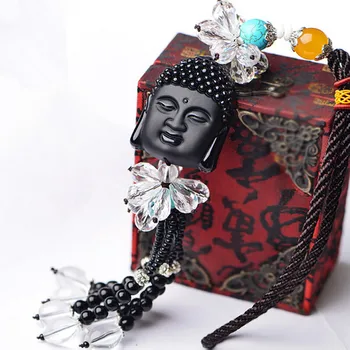 

The high-end automotive interior car accessories new natural Obsidian Fobao Shakya Mani peace