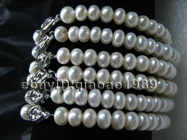 

AA++ Lots of 20 strand 6-7mm bread freshwater pearl bracelets