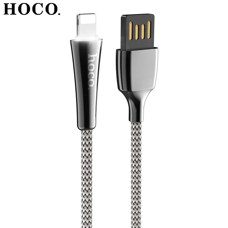 Hoco для iPhone мягкий свет данных Зарядка USB кабель 8 7 6 6s плюс 5 iPad Air мини зарядное
