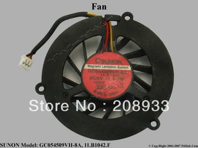

For SUNON GC054509VH-8A 11.b1042.f 5V 0.7W notebook fan+cooling fan