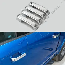 4X Chrome Silver Door Handle Cover Trim Frame Car Styling Accessories Sticker for Ford F150 2014 2015 2016 2017