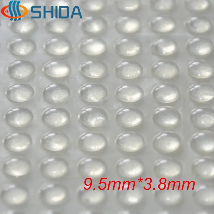 

1000PCS 9.5*3.8mm Clear Soft and Self Adhesive Anti Slip Rounded Silicone Rubber Feet Pads Plastic Bumper Damper Shock Absorber