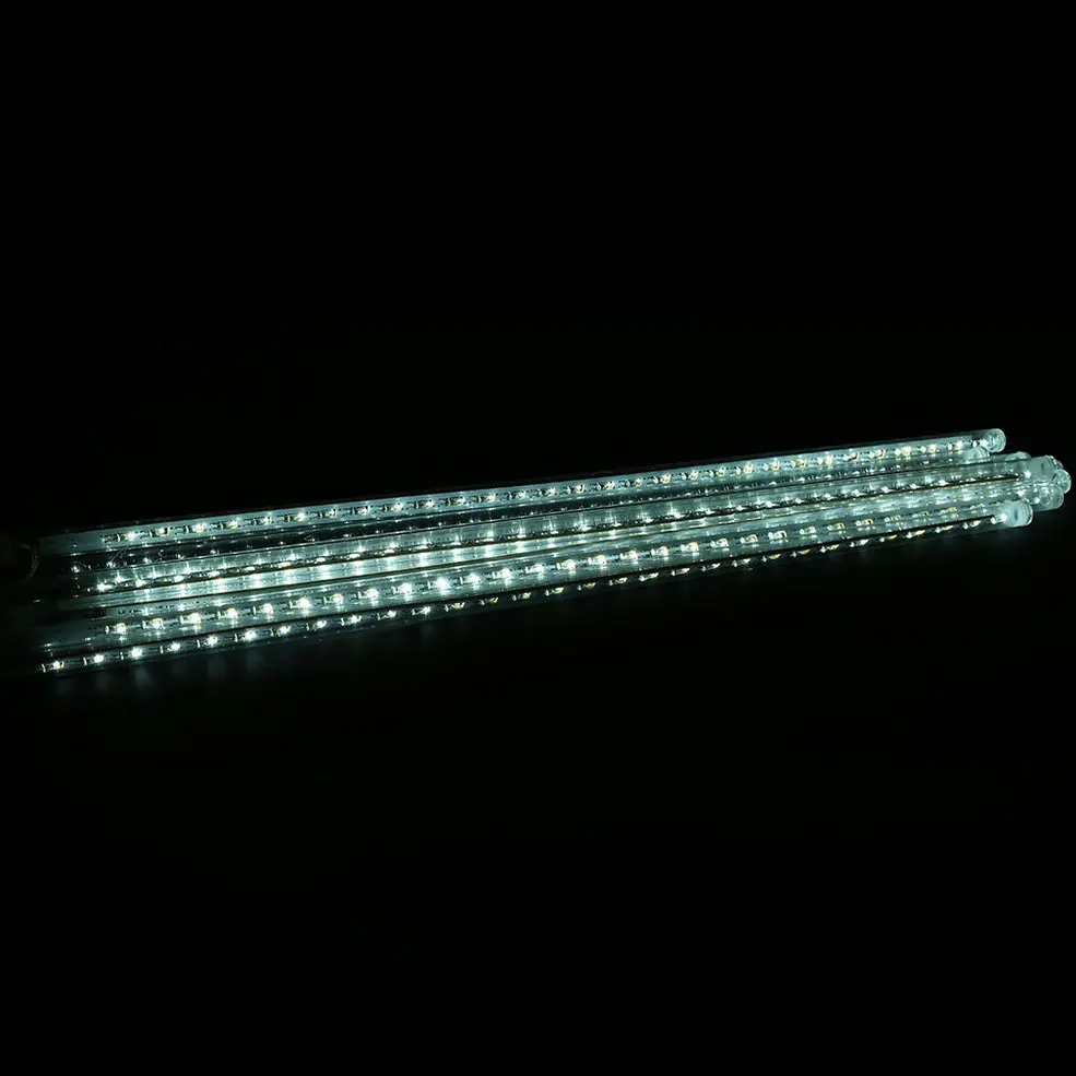 

2pcs US PLUG Yellow Led Light Meteor Shower Rain 8 Tube 30CM LED String Lights Christmas Decorative Lamp