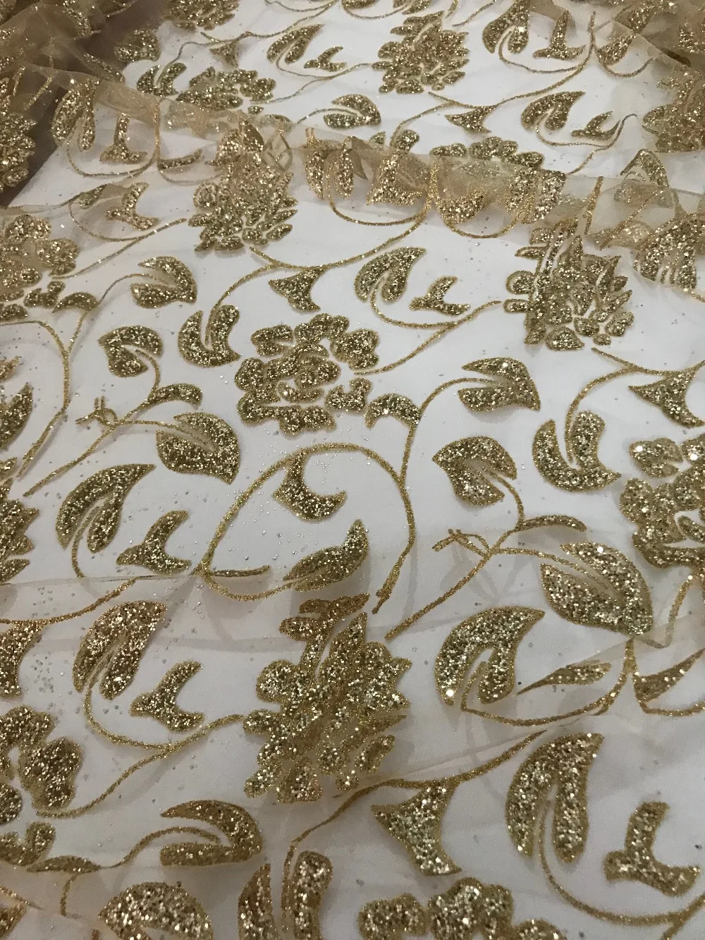 glued glitter mesh embroidery lace david 62513 special hand print glued