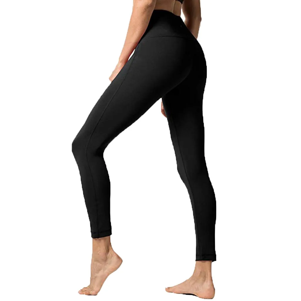 

Women's High Waist And Tight Fitness Pants Women Nude Hidden Pocket Pants
