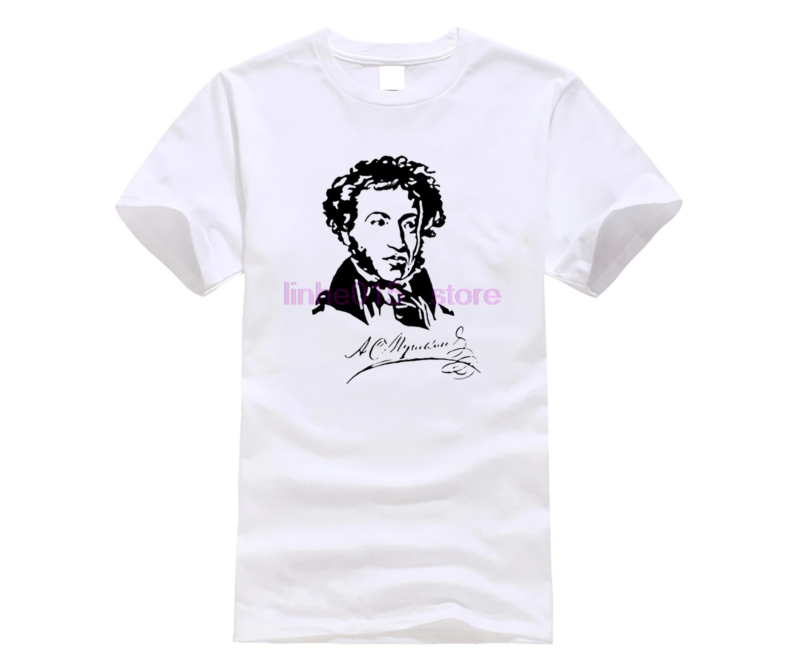 

Printed Pushkin Tshirt Man Letters Comfortable Men's T Shirt Plus Size 3xl 100% Cotton Camisetas Fitness Pop Top Tee