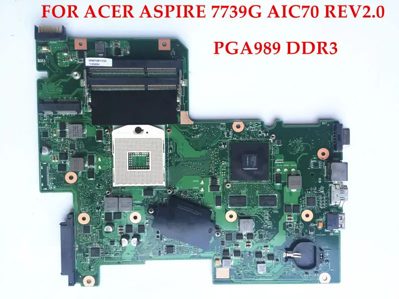 Оригинальная материнская плата для ноутбука ACER Aspire 7739 7739G MBRUL0P001 AIC70 REV2.0 PGA989 DDR3