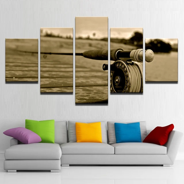 Wall Art Landscape Canvas Paintings Living Room Decor Poster 5 Piece Wall Art Landscape Canvas Paintings Living Room Decor Poster 5 Piece Fly Rod Fishing