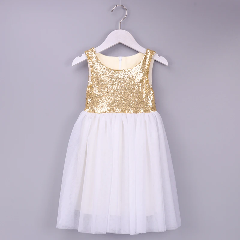 Блестящее платье для девочек; розовое золото; платье-пачка; платье с блестками и цветочным узором для девочек; блестящее летнее платье подружки невесты для дня рождения