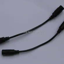 10 шт двойной женский прямой DC 5,5x2,1 мм/5,5*2,1 разъем питания шнур-удлинитель 15 см